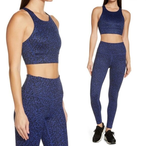 NEW Zella Live In Racerback Sports Bra Blue Twilight Size Small‎ Nordstrom Top S - Picture 3 of 14